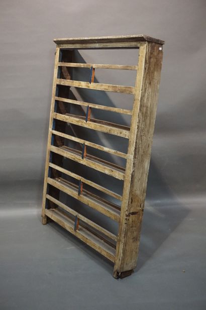 Dresser unit, upper part, in grey lacquered...