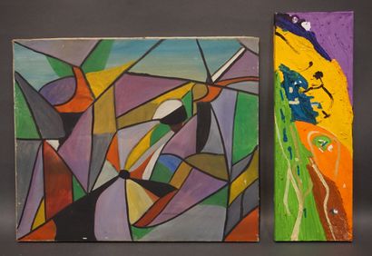 Deux huiles sur toile: 