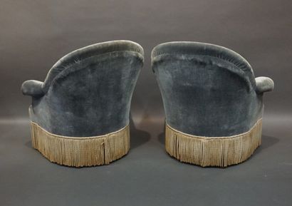 Pair of blue velvet 