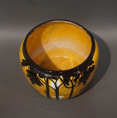 Orchies France earthenware cache-pot with...