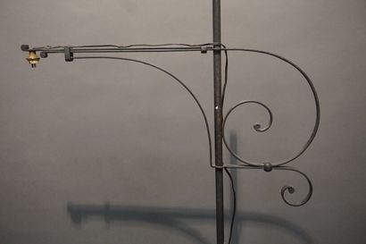 Wrought-iron tripod floor lamp in the style...