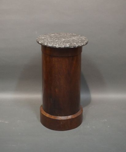 19th-century mahogany and dark grey marble...