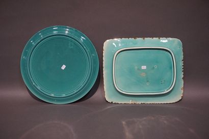 Lunéville earthenware asparagus dish (restored,...