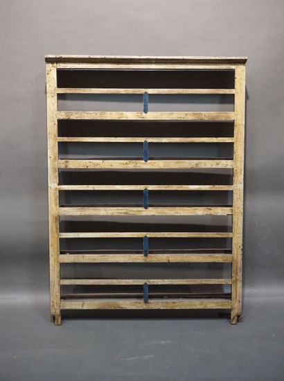 Dresser unit, upper part, in grey lacquered...