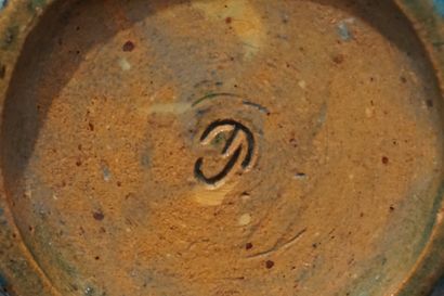Blue ceramic vase, in the Mayodon style,...