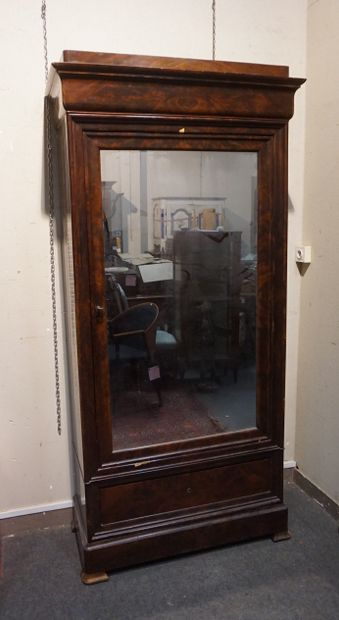 19th-century mahogany veneered mirror cabinet...
