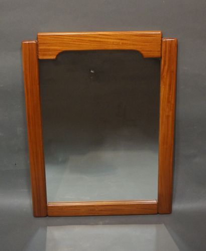 Modern glass with wooden frame. 90x68 cm