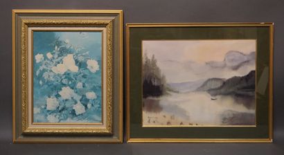 Deux reproductions encadrées: 