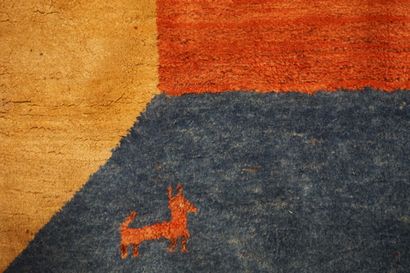 Modern Iranian wool carpet (wear). 192x102...