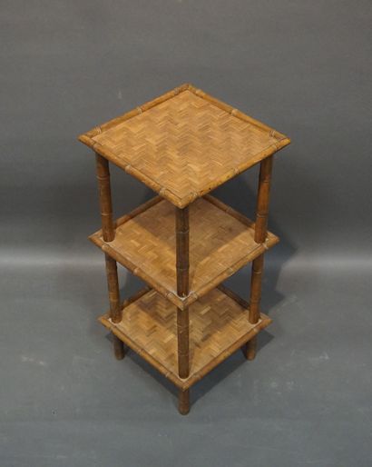 Bamboo saddle with three trays. 80x36x36...