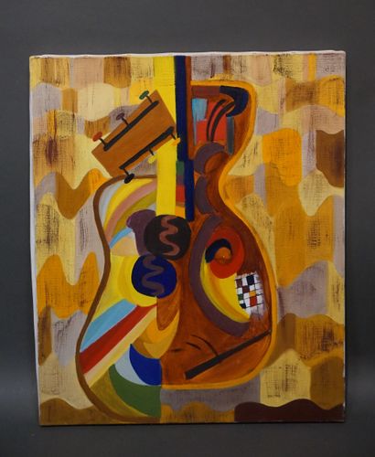 Ecole moderne, huile sur toile: 