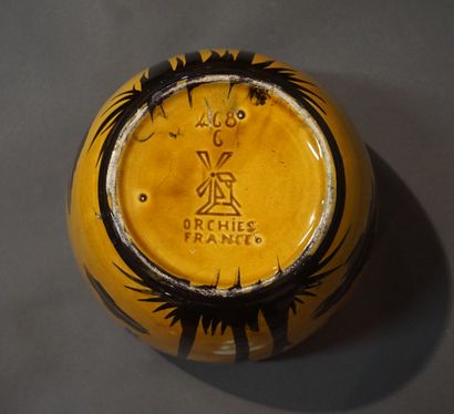 Orchies France earthenware cache-pot with...