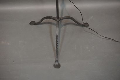 Wrought-iron tripod floor lamp in the style...