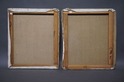Catherine MAGINEL
Deux huiles sur toile:...