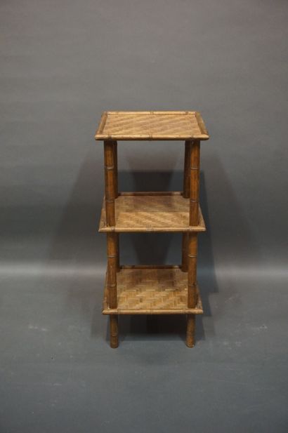 Bamboo saddle with three trays. 80x36x36...