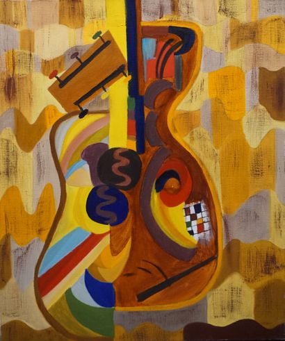 Ecole moderne, huile sur toile: 