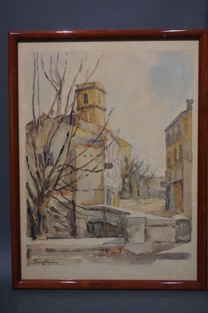 FOURNEL GROUSSIEU
Trois aquarelle, 