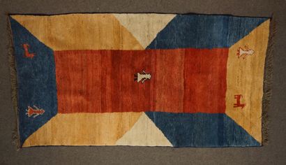 Modern Iranian wool carpet (wear). 192x102...