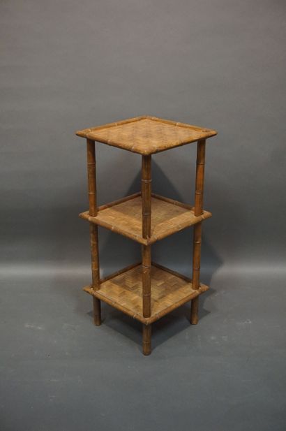 Bamboo saddle with three trays. 80x36x36...