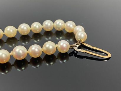 Collier de perles de culture à deux rangs,...