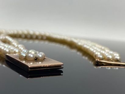 Collier de perles de culture en chute, à...