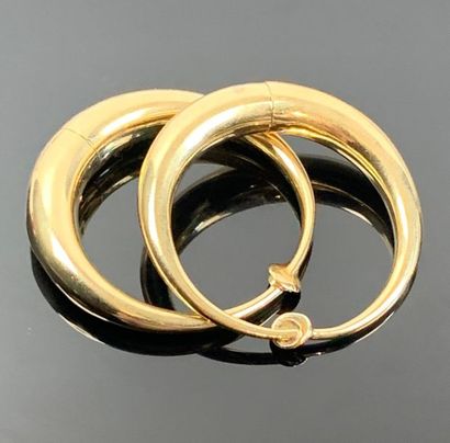 Paire de boucles d'oreilles circulaires en...