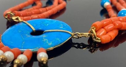 Collier d'inspiration mexicaine en perles...
