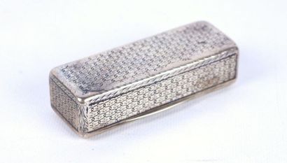 Boîte à tabac en argent, l'intérieur vermeillé,...