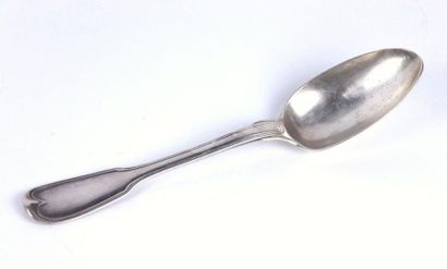 Cuillère de table en argent, modèle filet,...