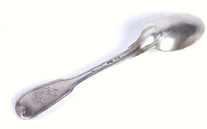 Cuillère de table en argent, modèle filet,...