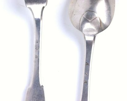 Couvert de table en argent, modèle uniplat,...