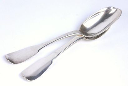 Paire de cuillères de table en argent, modèle...