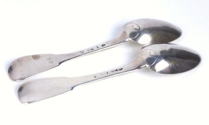 Paire de cuillères de table en argent, modèle...