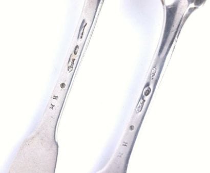 Paire de fourchettes de table en argent,...