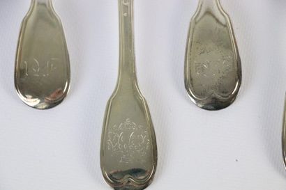 Ensemble de six fourchettes et une cuillère...