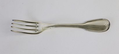 Ensemble de six fourchettes et une cuillère...