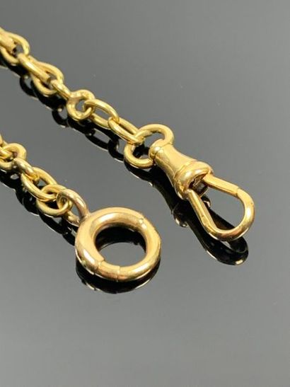 Chaine de montre en or jaune, à maillons...