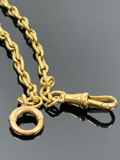 Chaine de montre en or jaune, à maillons...