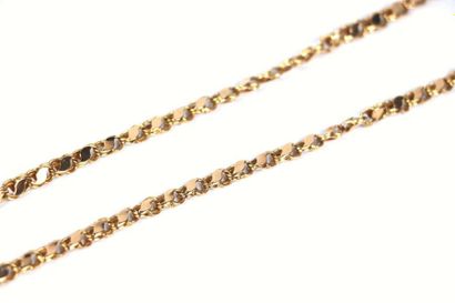 Collier en or jaune à maillons en S brillants,...