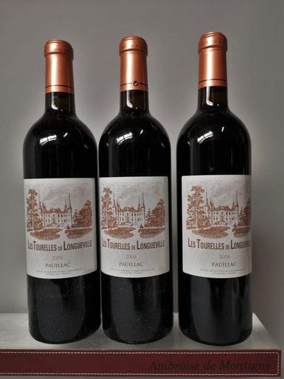 3 bottles LES TOURELLES DE LONGUEVILLE 2nd...