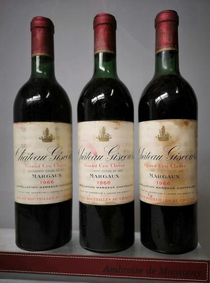 3 bottles CHÂTEAU GISCOURS- 3é Gcc Margaux...