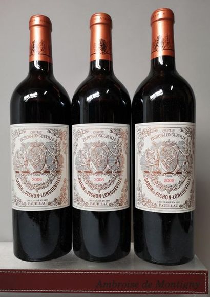3 bottles CHÂTEAU PICHON BARON de LONGUEVILLE...