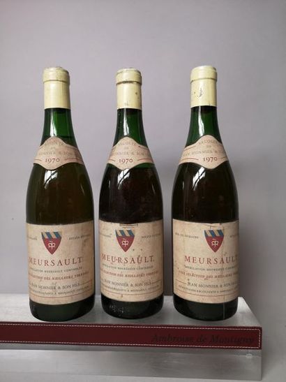 3 bottles MEURSAULT - Domjean MONNIER 1970...