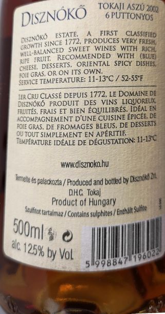 3 500ml TOKAJI ASZU - DISZNOKÖ - 6 PUTTONYOS...