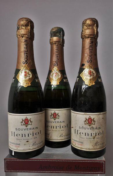 3 half-bottles CHAMPAGNE HENRIOT 