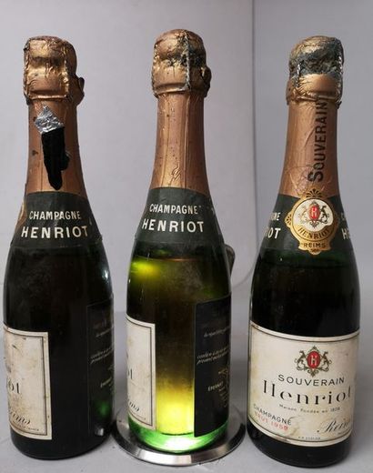 3 half-bottles CHAMPAGNE HENRIOT 