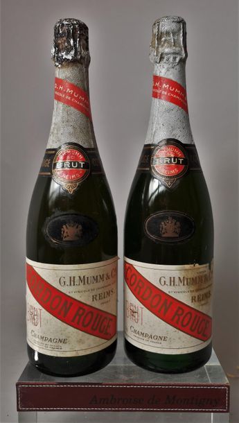2 bottles CHAMPAGNE MUMM Cordon Rouge nm...