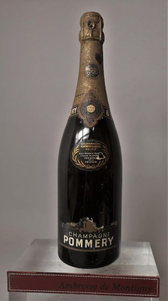 1 bottle CHAMPAGNE POMMERY GRENO 1955 Slightly...