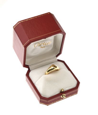 CARTIER. Solitaire ring in 750 mm yellow...