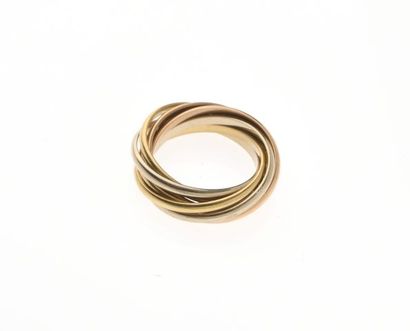 CARTIER. WEEKLY ALLIANCE with seven three-tone...